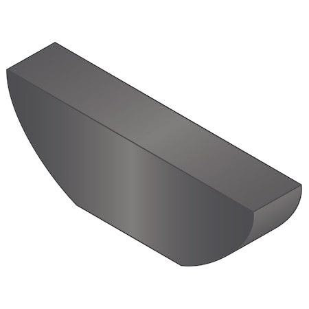 Huyett Woodruff Key, 1/4 x 2-3/4 in Key Size, 822 SAE Number, 3/4 in H, Alloy Steel Plain WKA-00R